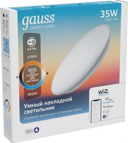 Потолочный светодиодный светильник GAUSS Smart home 35w2800lm2700 .