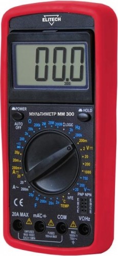 Мультиметр цифровой ELITECH ММ 300 [182087] в Москве
