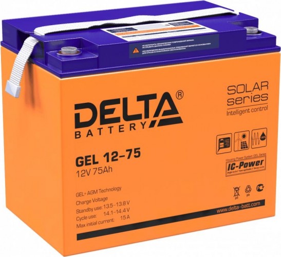 Аккумулятор DELTA GEL 12-75 (AGM+GEL) в Великих Луках