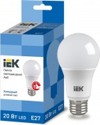 Лампа светодиодная IEK A60 20Вт 6500К Е27 Шар [LLE-A60-20-230-65-E27]
