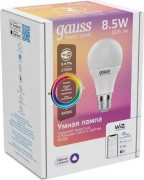 Лампа светодиодная GAUSS Smart home a60 8,5w 806lm 2700-6500к e27 rgbw [1170112]