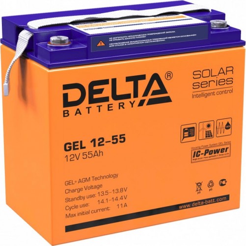Аккумулятор DELTA GEL 12-55 (AGM+GEL) в Великих Луках